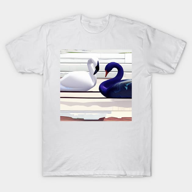 Swan Conversation T-Shirt by DANAROPER